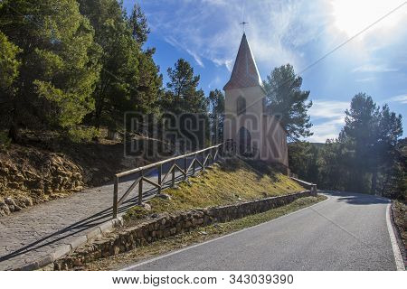 Church In The Abandoned Mining Town Of Las Menas Of Seron, Almeria, Andalusia, Spain, National Road 