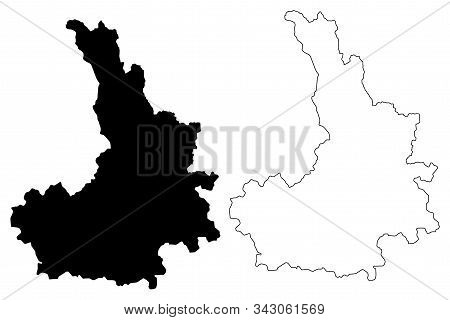 District Of Pristina (republic Of Kosovo And Metohija, Districts Of Kosovo, Republic Of Serbia) Map 