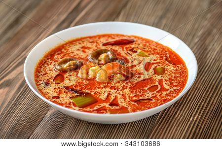 Portion Of Tom Yum Soup
