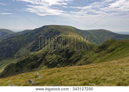 View From Straights Of Riggindale To Riggindale Crag & High Street (828m) 
Lake District, Cumbria
