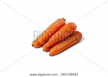 Boiled Carrots On A The White Background