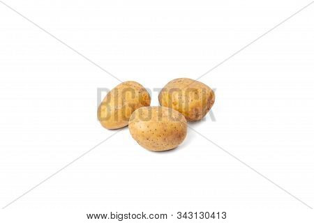 Boiled Potatoes On A The White Background And Isolated