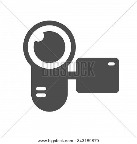 Video Camera Vector Icon Isolated On White Background. Video Camcorder Flat Icon For Web, Mobile And