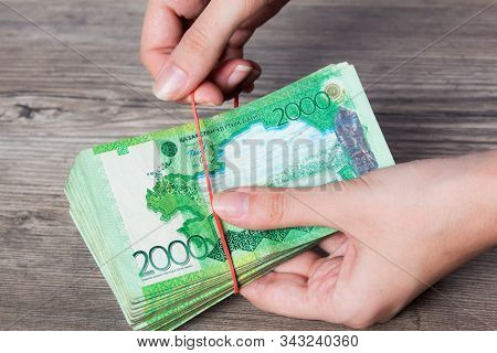 Tenge Kzt. National Currency Of Kazakhstan, Kz. Exchange Rate. Economy, Development, Business, Bank,