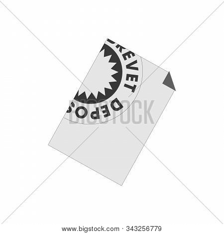 Patent Icon. Flat Grey Pictogram Symbol. Stock Vector Illustration Isolated On White Background.