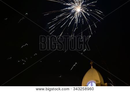 A Very Nice High  Pyrotechny Church Above