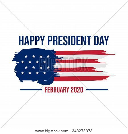 Happy President Day February Design Vector