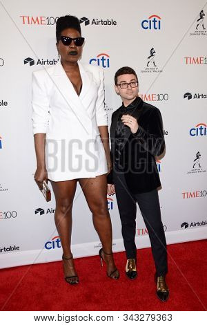NEW YORK - APR 24: Leslie Jones (L) and Christian Siriano attend the 2018 Time 100 Gala at Jazz at Lincoln Center on April 24, 2018 in New York City.