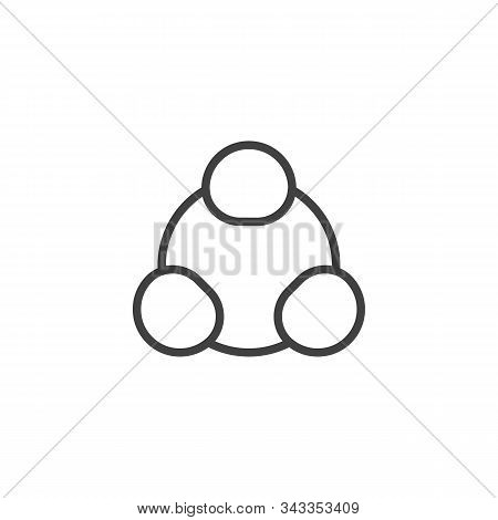 Nh3 Molecular Geometry Line Icon. Linear Style Sign For Mobile Concept And Web Design. Nh3 Ammonia C