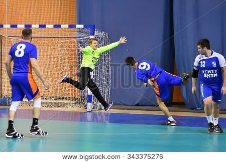 Orenburg, Russia - 11-13 February 2018 Year: Boys Play In Handball