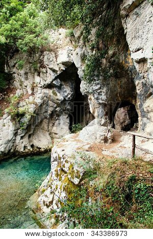 Resurgence Of Sammaro River Near Roscigno In Campania, Italy