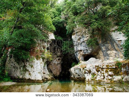 Resurgence Of Sammaro River Near Roscigno In Campania, Italy