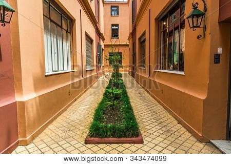 Buenos Aires, Argentina - February 11, 2019: Pasaje Libertad Street Passageway