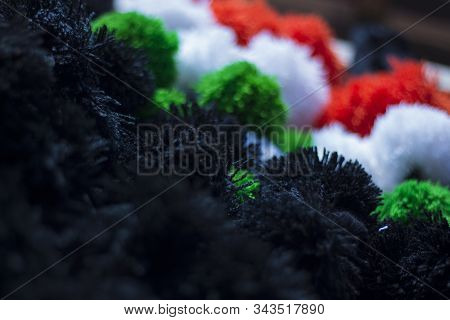 Tri-color Nylon Close Up Photo Taken From Rope Market Coimbatore