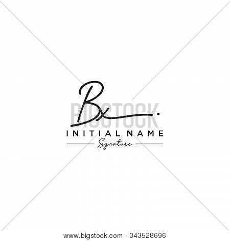 Letter Initial Bx Signature Logo Template Vector
