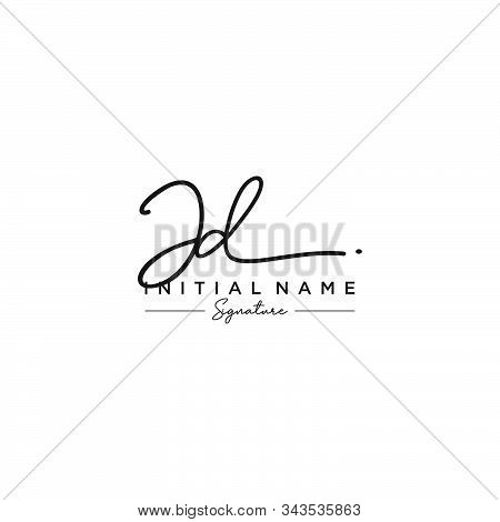 Letter Initial Jd Signature Logo Template Vector