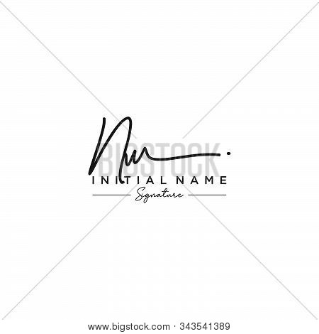 Letter Initial Nw Signature Logo Template Vector
