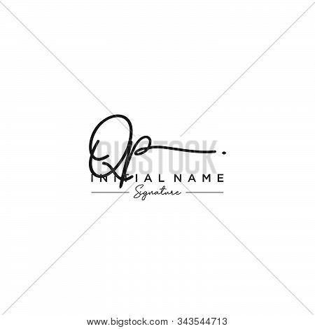 Letter Initial Qp Signature Logo Template Vector