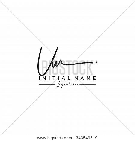Letter Initial Uw Signature Logo Template Vector