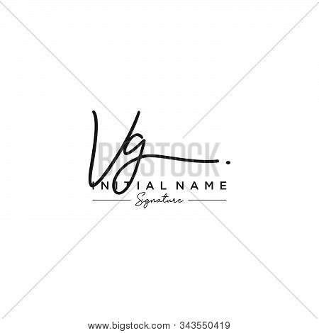 Letter Initial Vg Signature Logo Template Vector