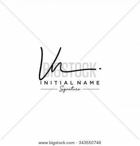 Letter Initial Vn Signature Logo Template Vector