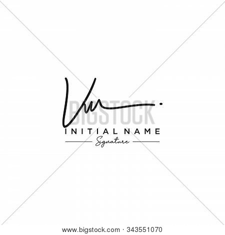 Letter Initial Vw Signature Logo Template Vector