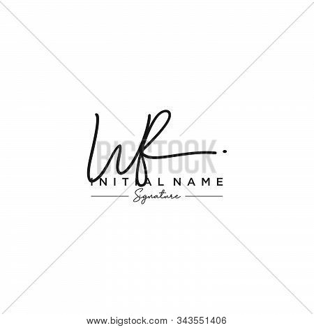 Letter Initial Wf Signature Logo Template Vector