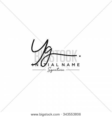 Letter Initial Yg Signature Logo Template Vector
