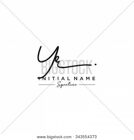 Letter Initial Yr Signature Logo Template Vector
