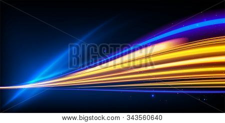 Slow Shutter Light Trails Effect In Vector