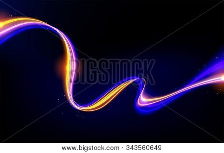 Slow Shutter Light Trails Effect In Vector