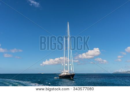 Yacht In The Harbor Of Fort-de-france, Martinique