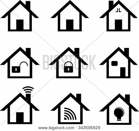 Home Symbol With White Based Color Make This Simple. There Are Nine Different Design That You Can Ch