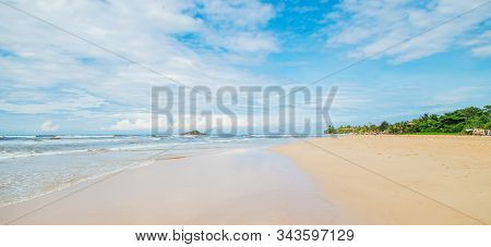 Indian Ocean. Sri Lanka Beruwala Beach. Selective Focus.