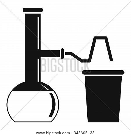 Pipe Flask Glass Lab Icon. Simple Illustration Of Pipe Flask Glass Lab Vector Icon For Web Design Is