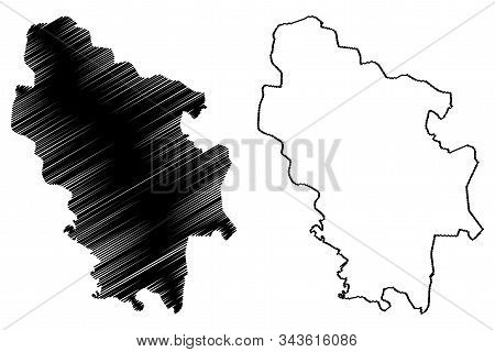 Nisporeni District (republic Of Moldova, Administrative Divisions Of Moldova) Map Vector Illustratio