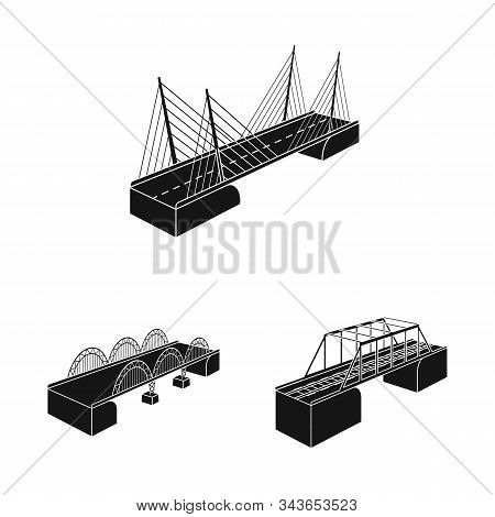 Vector Illustration Of Construct And Side Symbol. Collection Of Construct And Architecture Vector Ic