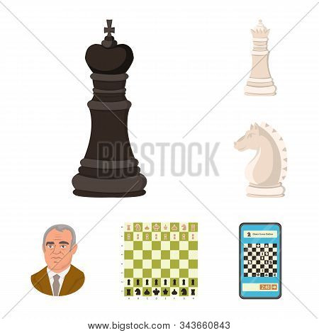 Vector Illustration Of Chess And Game Icon. Set Of Chess And Strategy Stock Vector Illustration.
