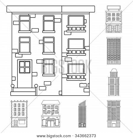 Vector Illustration Of Architecture And Exterior Sign. Set Of Architecture And City Stock Vector Ill