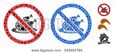 No Chicken Dish Mosaic Of Filled Circles In Variable Sizes And Color Tones, Based On No Chicken Dish