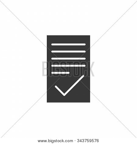 Checklist Icon. Concept Of Quality Control. Black Checklist Icon In Flat Design. Stock Vector Illust