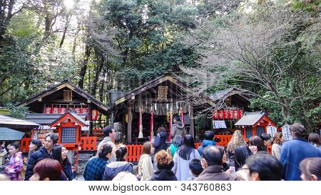 Kyoto, Japan - Mar 11 2016 : Arashiyama District. Arashiyama Is A Nationally Designated Historic Sit