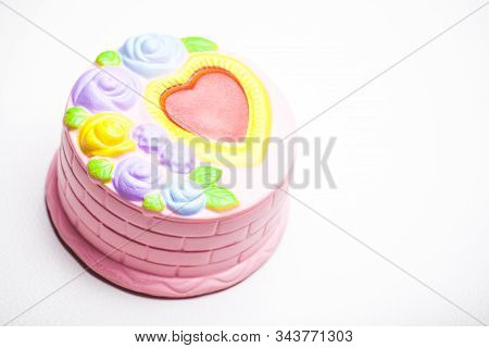 Squishy Dessert Toy White Background Studio Light