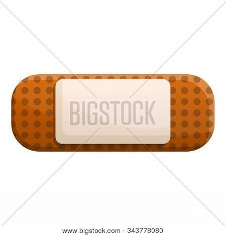 Medical Plaster Icon. Cartoon Of Medical Plaster Vector Icon For Web Design Isolated On White Backgr