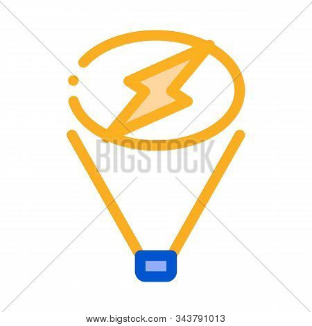 Floodlight Give Signal Icon Vector. Outline Floodlight Give Signal Sign. Isolated Contour Symbol Ill