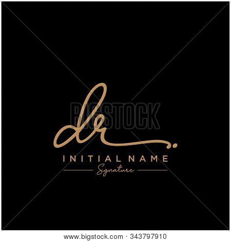 Letter Initial Dr Signature Logo Template Vector