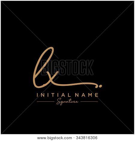 Letter Initial Lx Signature Logo Template Vector