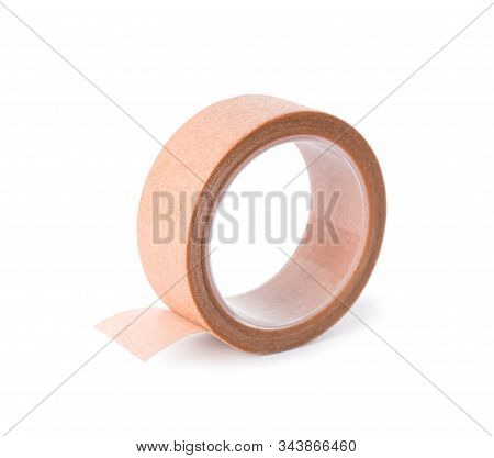 Medical Sticking Plaster Roll Isolated On White