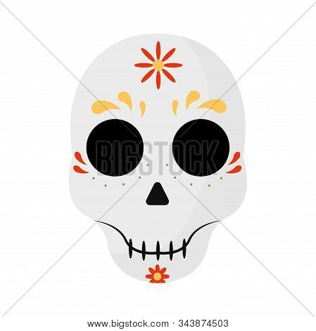 Mexican Skul Image. Dia De Los Muertos - Vector Illustration Design