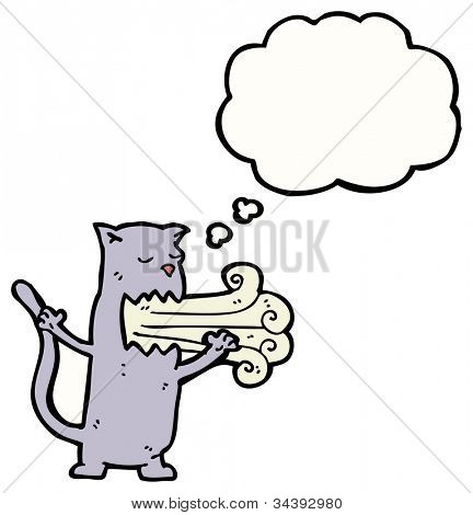 eructo de dibujos animados de gato